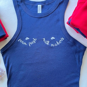 Embroidered Western Mrs. Tank Top: Custom Country Bride Gift