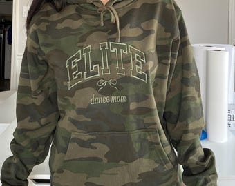 Custom Embroidered Camo Hoodie Camo Embroidered Sweatshirt Custom Embroidery Hoodie Mom Jacket Deadwood Camouflage Hoodie
