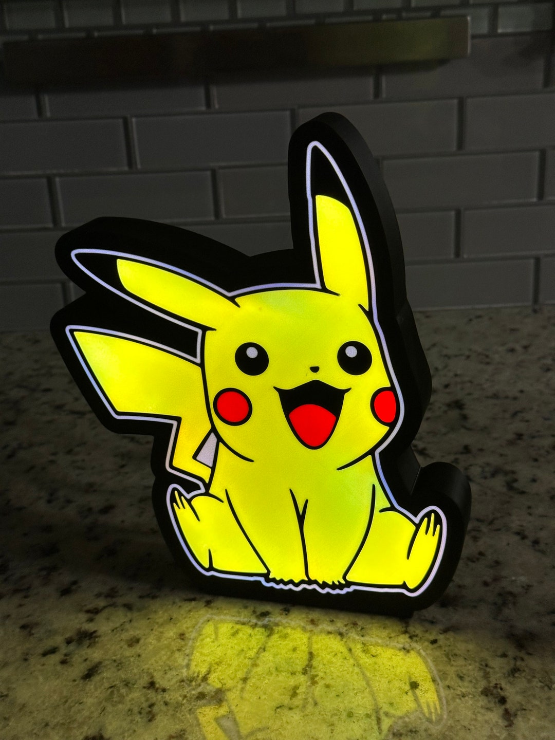 Pikachu Inspired Pokémon Led Light Box Etsy