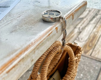 Personalized Purse Hanger: Custom Engraved Folding Bag Hook