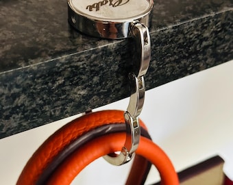 Personalized Purse Hanger: Custom Engraved Foldable Bag Hook
