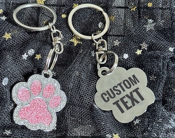 Engraved Keychain, Gifts for pet lovers, Custom Pet Necklace, Dog/Cat Necklace Gifts,Personalized Pet Jewelry for Dog/Cat,Custom Keychain