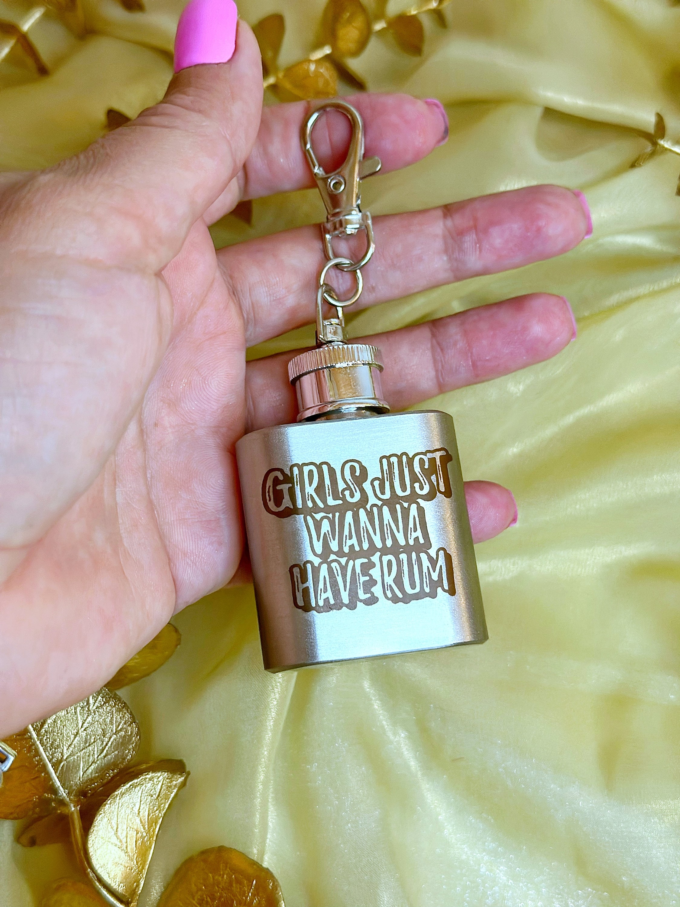 Personalized Mini Flask Keychain: Bachelorette Party Gift, Laser ...