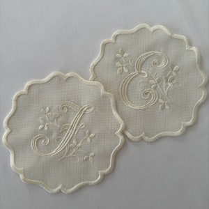 Tovaglioli di lino monogrammati, tovaglioli da cocktail ricamati personalizzati, tovaglioli da matrimonio, decorazioni per la casa, tovaglioli personalizzati, tovaglioli da cocktail per matrimonio