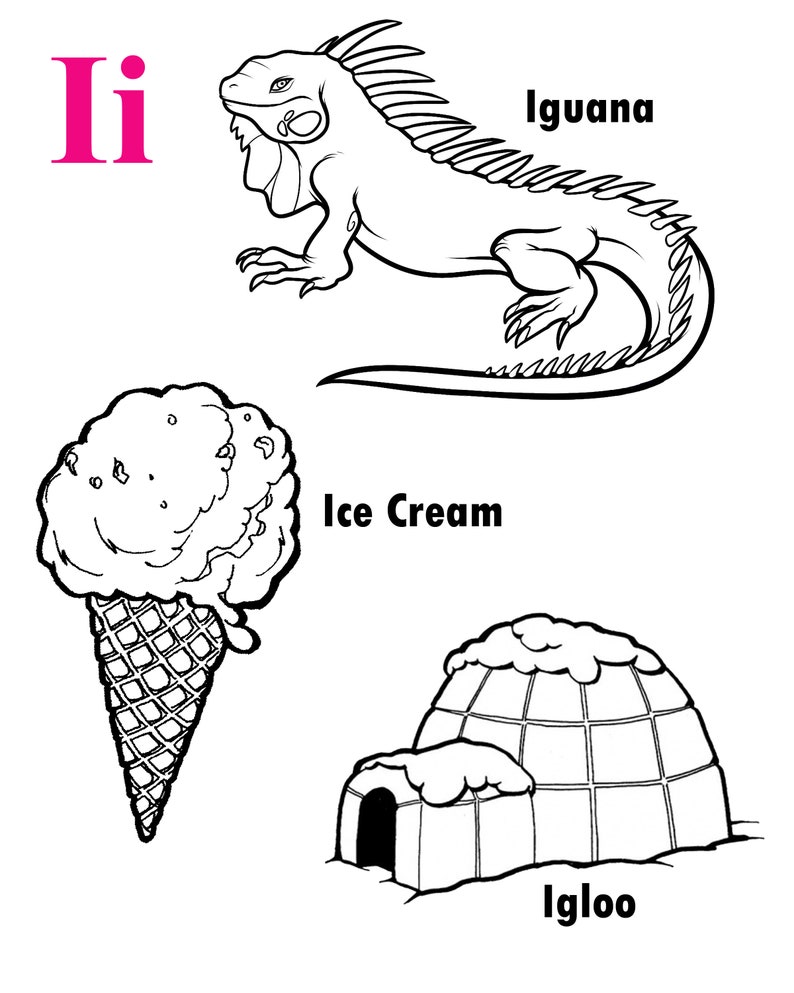 A-Z Printable Coloring Pages for Kids - Etsy