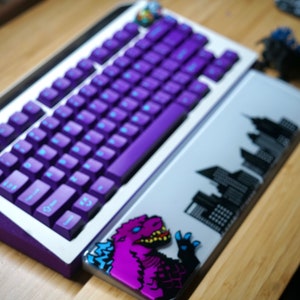 Apoio de pulso personalizado inspirado em Godzilla