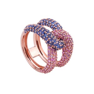 Veolin Jewelry - 14K Rose Gold Sapphire Ring