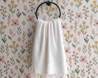 Whimsical Wildflower Peel and Stick Wallpaper: Floral Nursery Wallpaper, Flower Wall Mural for Girls Room
