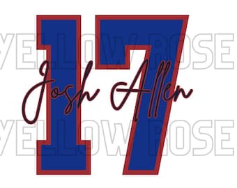 Josh Allen Jersey number svg png Buffalo