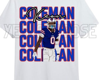 Imagen dibujada a mano de Keon Coleman SVG PNG Bills Football Sublime