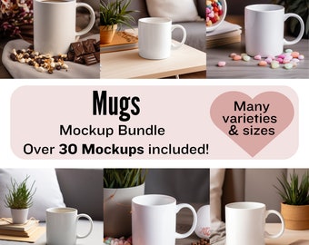 30+ Mug Mockups ,Coffee Cup Mockup Bundle, modern Mockup, Photograph Styled, Mug Mega Bundle, Bundle Mug Mockups, Coffee Mug Mockup