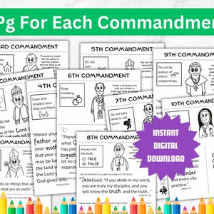 10 Commandments Printable | Catholic Classroom Activities for Catholic ...