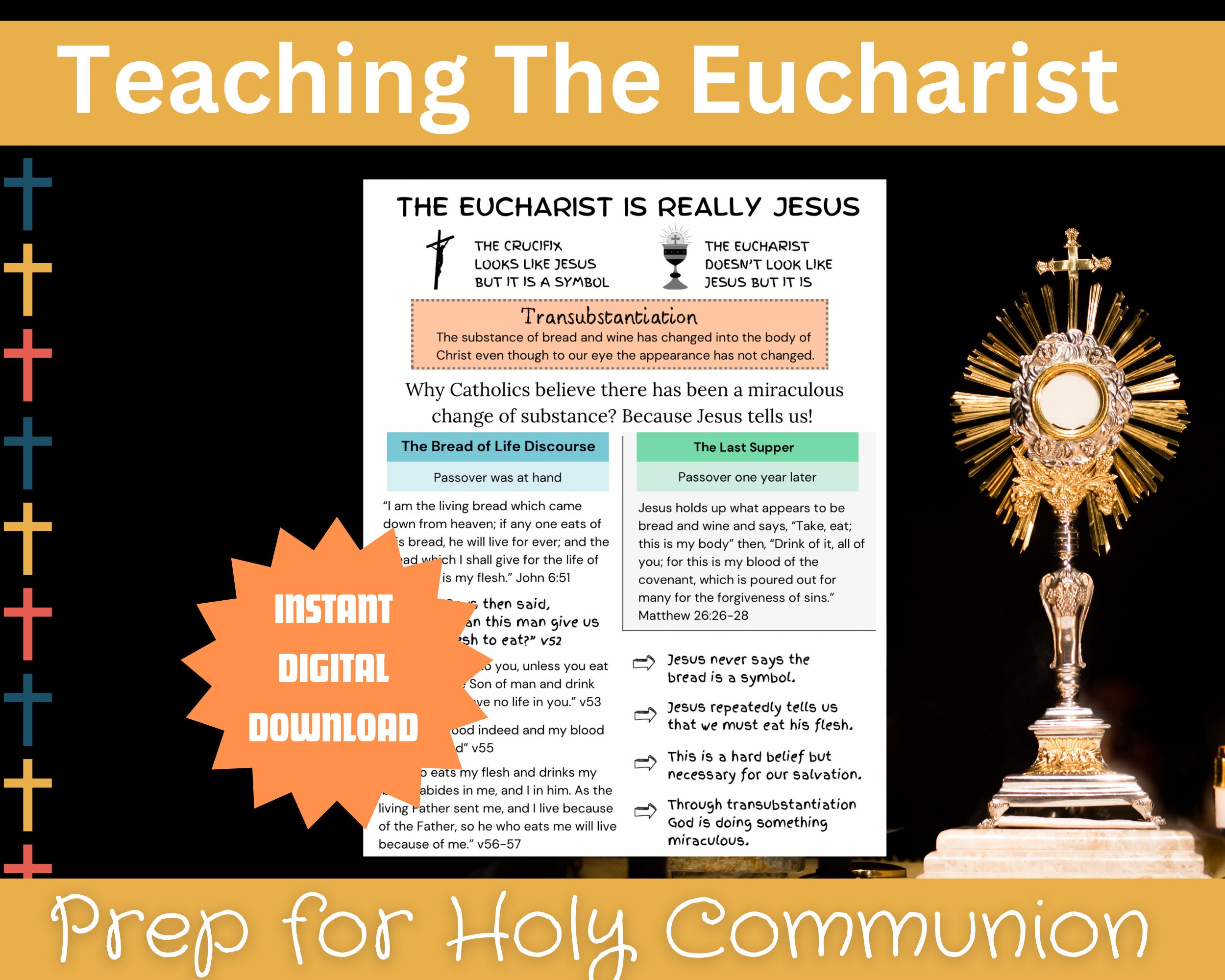First Communion Printable: Eucharist Guide for Catholic Kids (Digital Download)