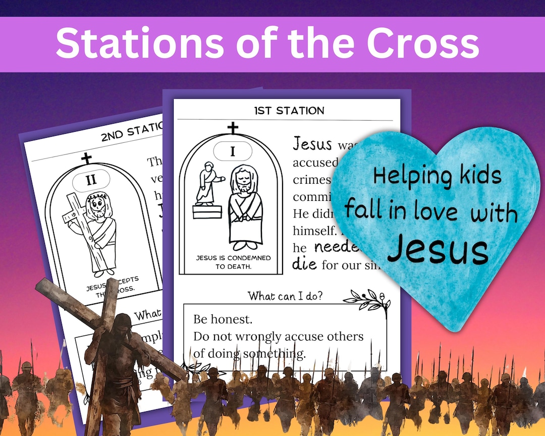 Stations of the Cross Printable | Lent Activity for Catholic Kids ...