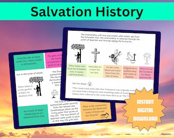 Catholic Salvation History Printable | Baptism & Eucharist (Digital Download)