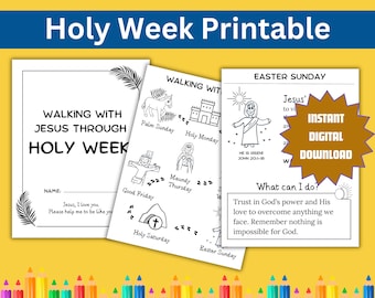 Catholic Holy Week Printable: Easter Story for Kids (Digital Download)