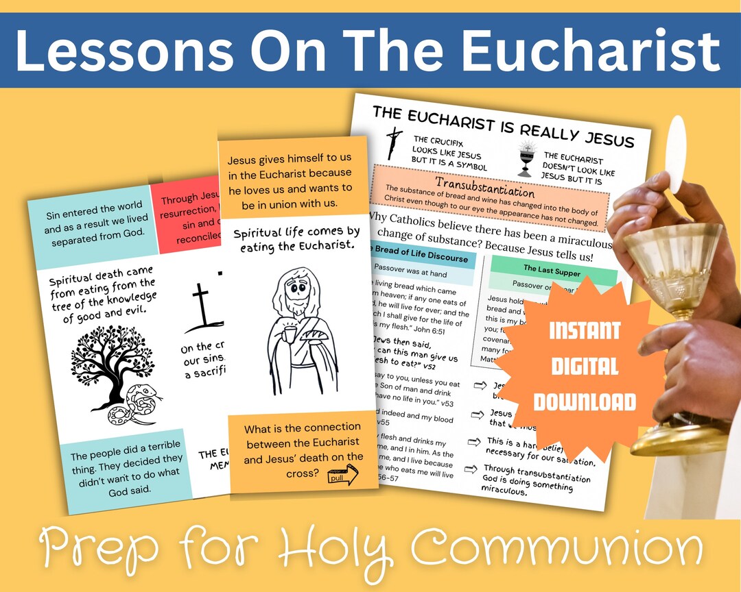 First Holy Communion Digital Download | Jesus Last Supper Lesson ...
