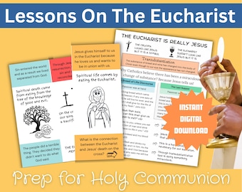 First Holy Communion Lesson: Eucharist Activity Printable (Digital Download)