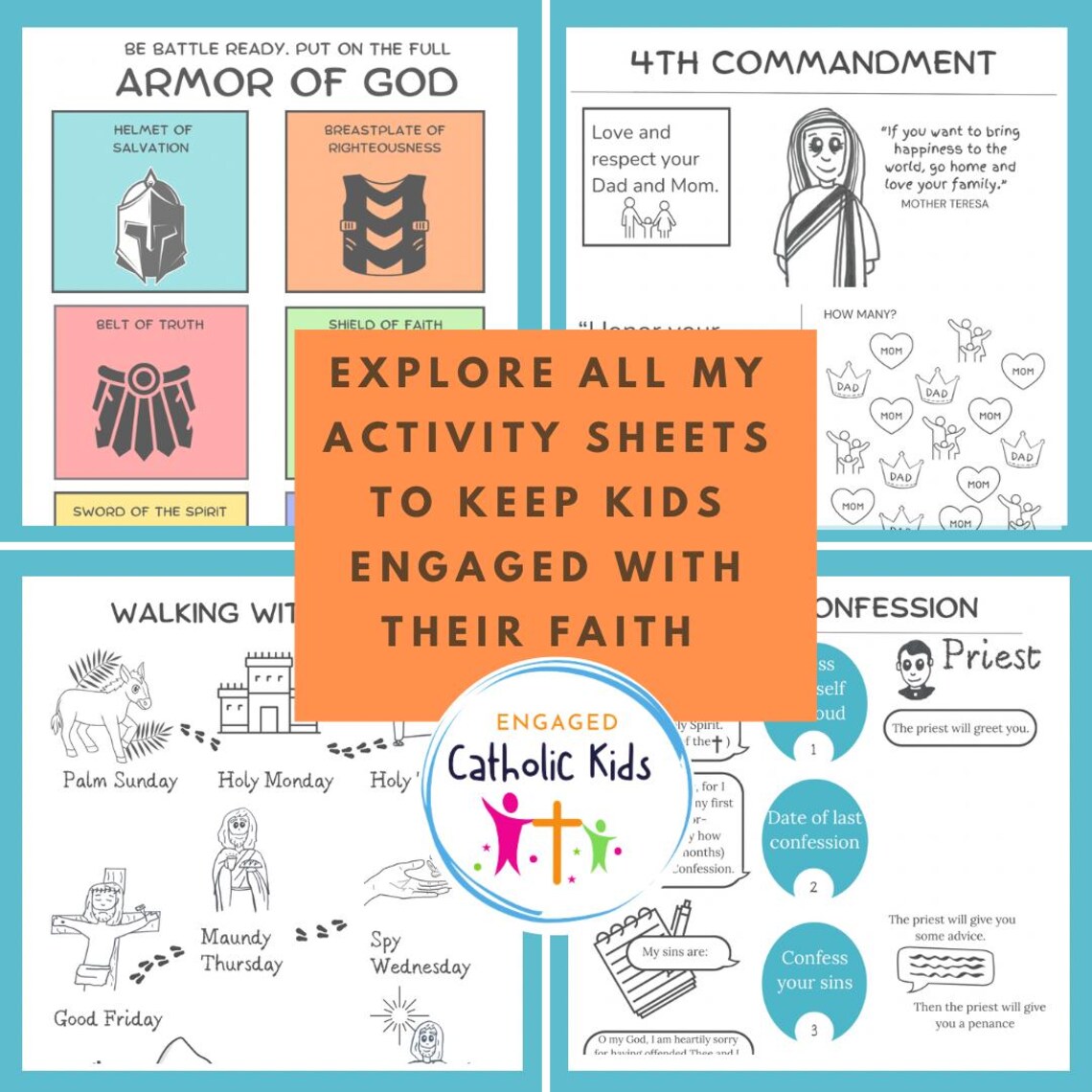 Catholic Kid Lent Activities Bundle | Stations of the Cross + Holy Week ...