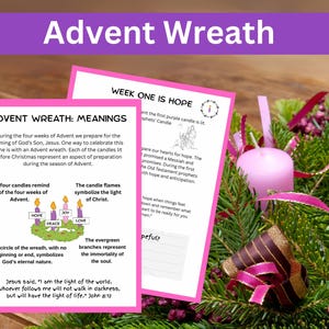 Advent Wreath Printable | A Deeper Understanding of the Advent Devotional for Catholic Kids (Digital Download)