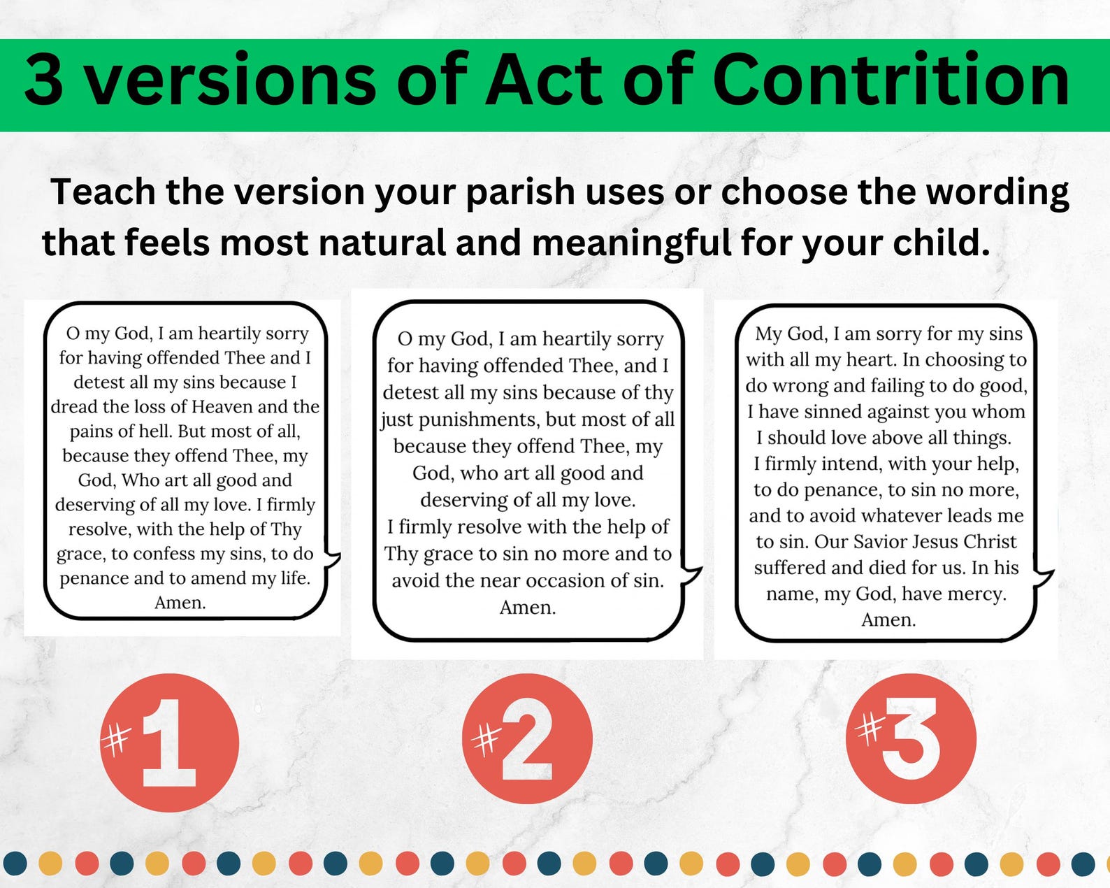 First Reconciliation Prep With Examination of Conscience and Act of ...