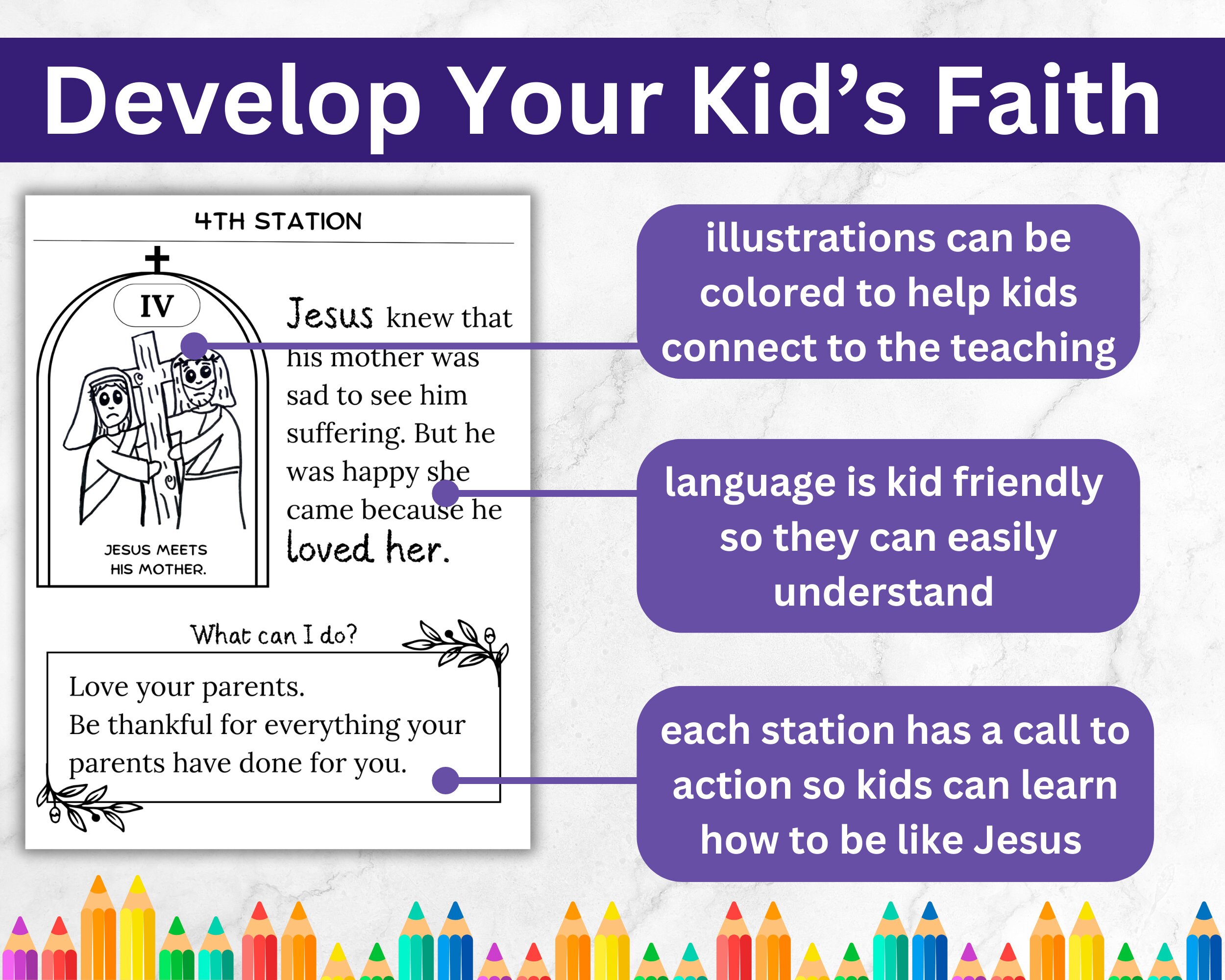Stations of the Cross Printable | Lent Activity for Catholic Kids ...