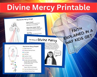 Divine Mercy & St. Faustina Printable Activity Bundle | Catholic Worksheet (Digital Download)