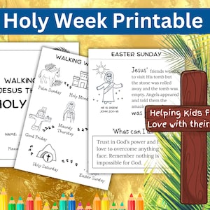 Holy Week Printable | The Easter Story | Holy Triduum for Catholic Kids (Digital Download)