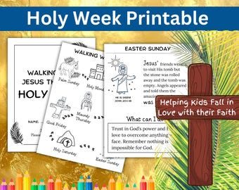 Holy Week Printable | The Easter Story | Holy Triduum for Catholic Kids (Digital Download)