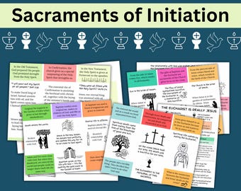 Sacraments of Initiation Bundle for Catholic Classroom | Understanding Baptism, Eucharist, and Confirmation (Digital Download)