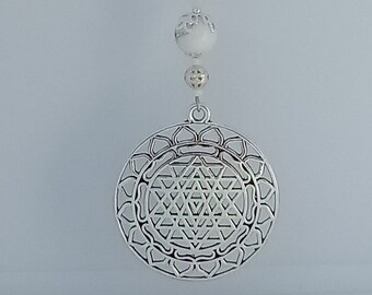 &quot;Sri Yantra Mandala&quot; Car Interior Rearview Mirror Ornament
