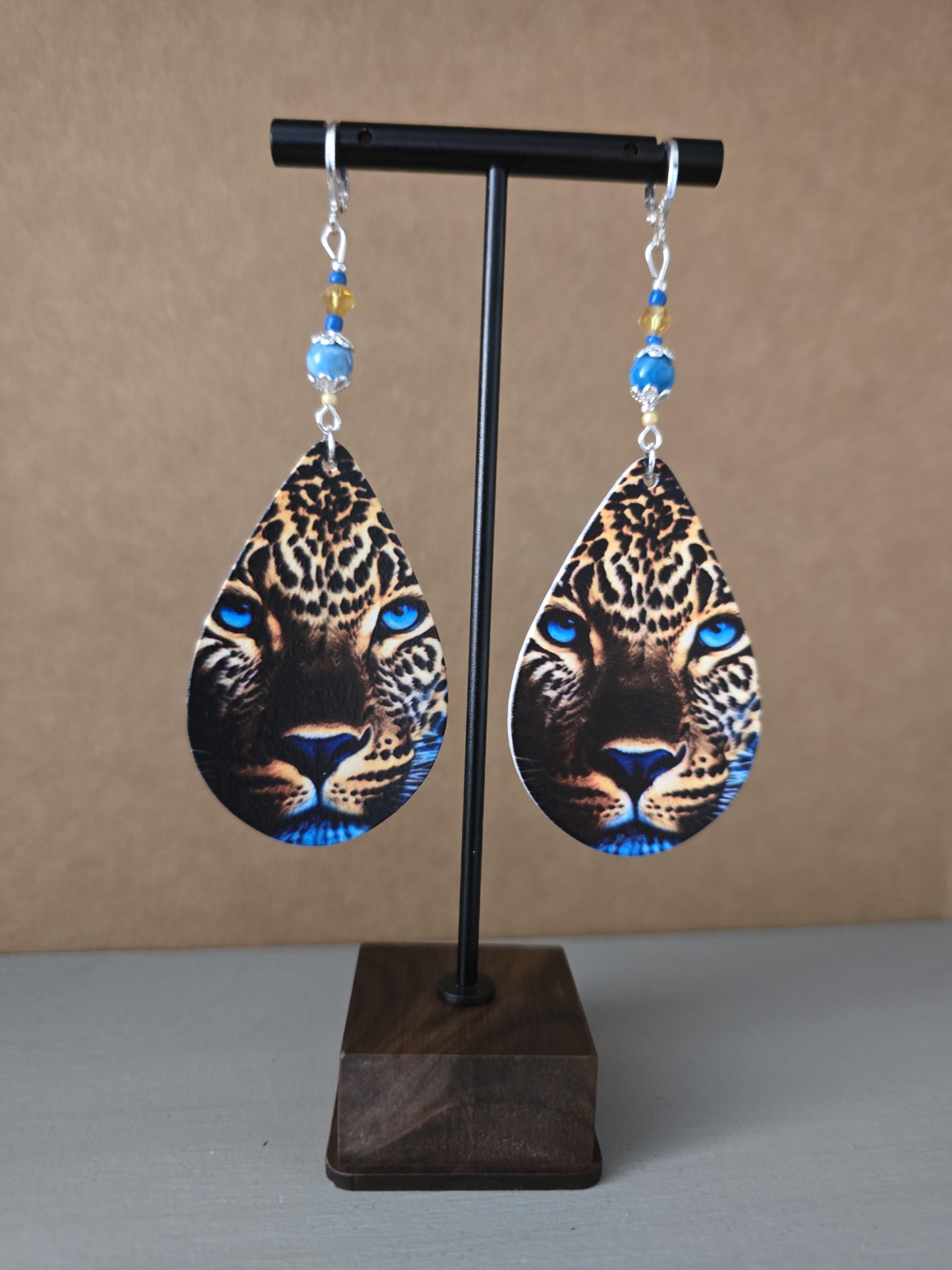 Orecchini A Perno In Argento 925 Con Cuore Leopardato – 7x6 Mm, In Elegante Scatola Regalo