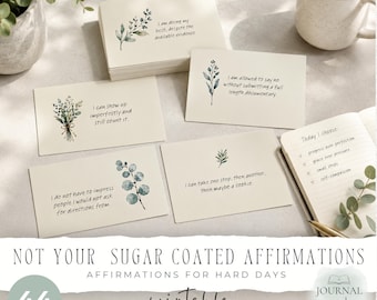 Not Your Sugar-Coated Affirmations | Printable Cards for Real Life | Encouragement Cards with a Touch of Humor | Digital Download (JW0115)