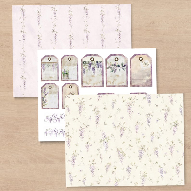 Printable Junk Journal Tags With Journaling Space, Digital Ephemera for ...