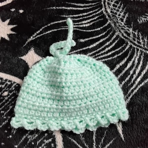 Handmade Crochet Baby Hats, Premmie Size, Acrylic Yarn, Newborn Photo Prop