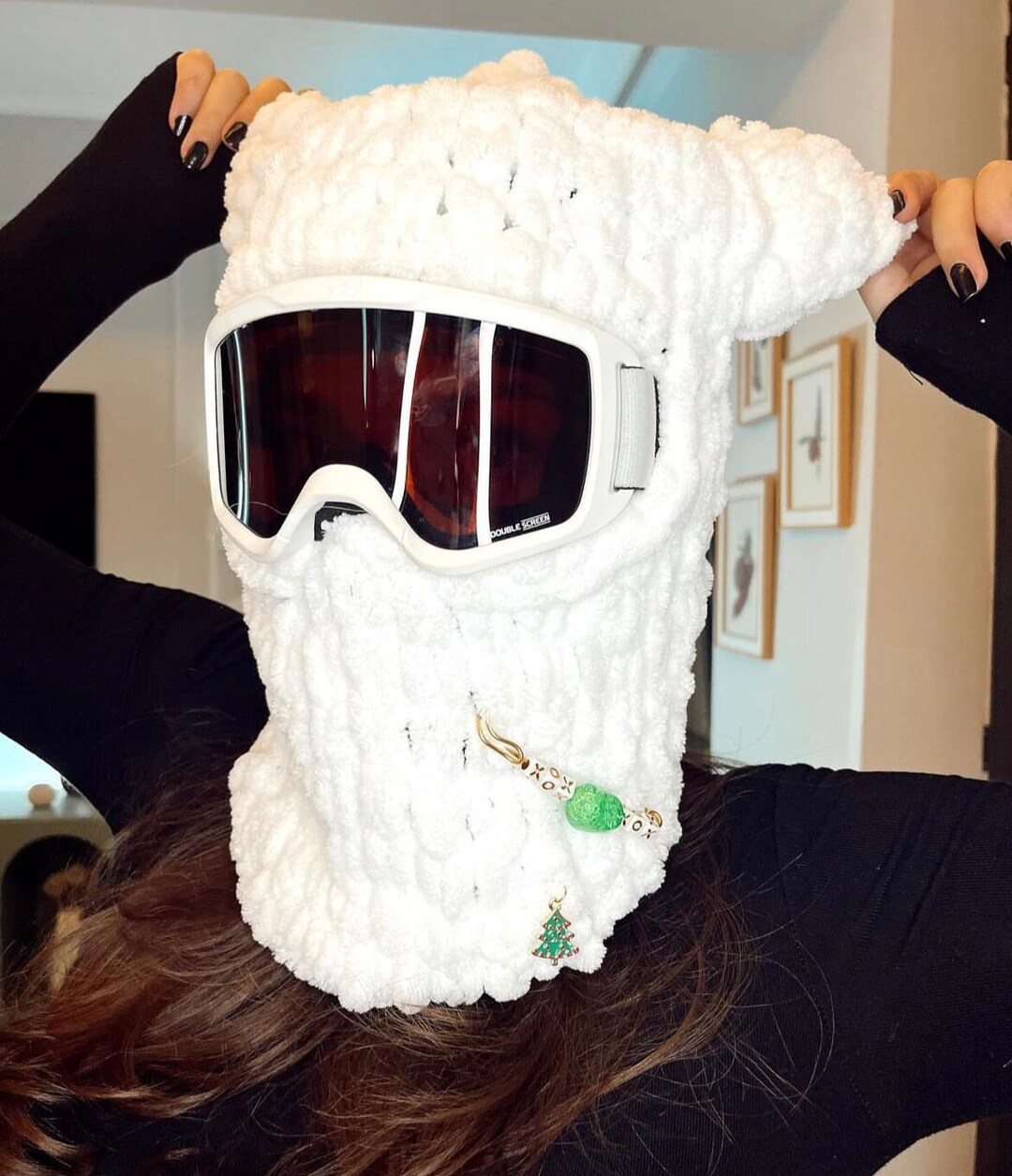 Knit Balaclava, Animal Balaclava, Ski Balaclava, Knit Handmade Hoodie