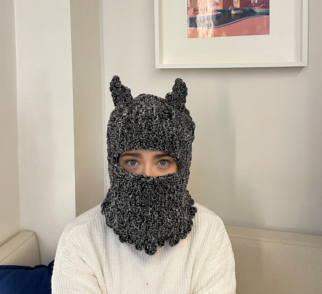 Devil Horn Balaclava Mask, Ski Mask, Valentine's Day Gift , Winter Mask