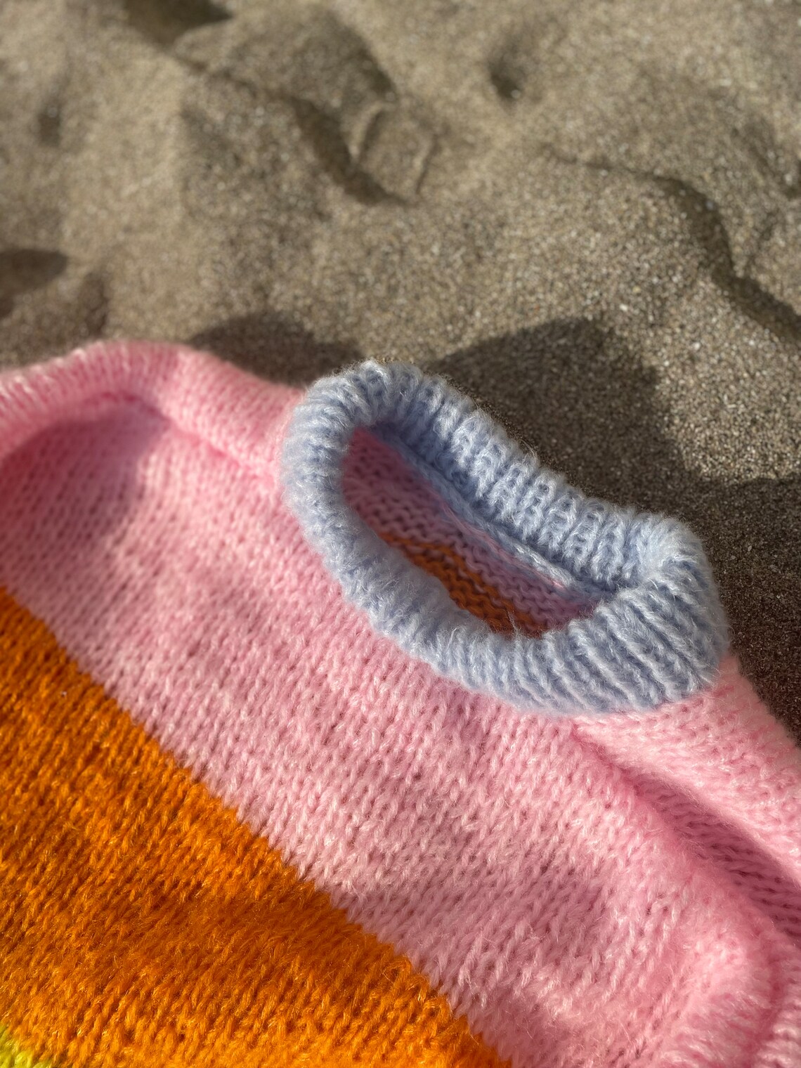 Colorweave Multi X-Stitch Stripe Detail Sweater