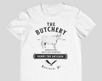 Camiseta de Benny el Carnicero, camiseta de rap, La Carnicería, El Carnicero Viene, Buffalo, Griselda, camiseta de hip hop