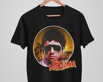 Vintage Tony Montana-skjorta, Scarface, Miami, sommar-T-shirt, överdimensionerad skjorta, specialdesignad T-shirt, unisex-T-shirt