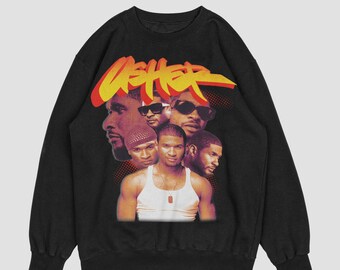 Suéter Usher de edición limitada, Sudadera retro, Vintage, Cuello redondo, R & B de los 90, Suéter de cuello redondo, Regalo perfecto, Concierto, Unisex