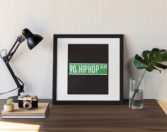 Impresión de hip hop, decoración de pared para dormitorio, arte de pared, arte de pared, arte hip hop, arte digital, arte de pared