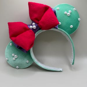 Ariel Inspired Minnie Mouse Ears - The Little Mermaid