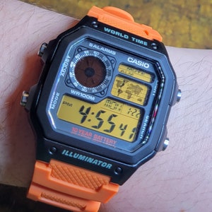 メンズ カシオ ワールドタイム AE-1200WH カスタム モディファイ