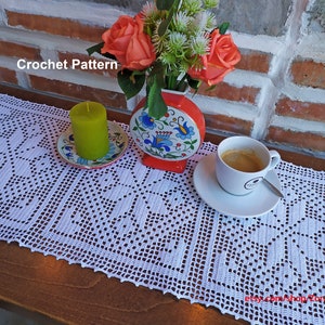 Crochet table runner pattern Digital crochet pattern PDF instant digital download Crochet doily Runner crochet pattern Crochet Placemat