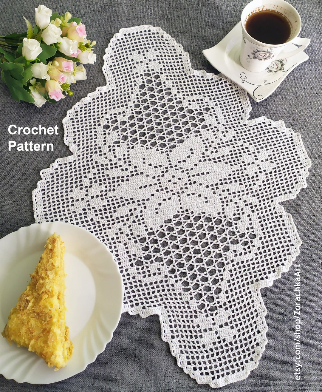 Digital Crochet Pattern PDF Instant Digital Download Filet Crochet ...