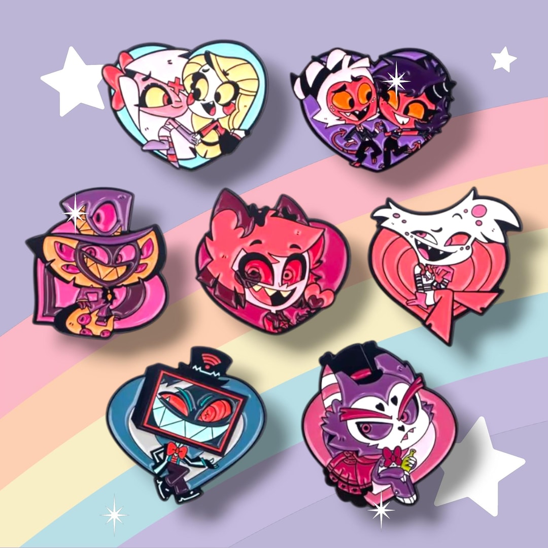 Hazbin Hotel Enamel Pin Set - Kawaii Pins - Funny Pins - Bag Pins ...