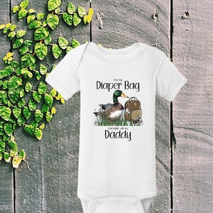 Cute Duck Onesie Bodysuit Hunting with Daddy Cute hunting onesie