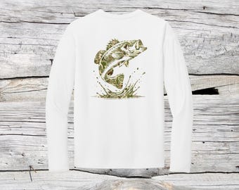 Long Sleeve Fishing Dry-Fit Moisture Wicking Cooling Camouflage Fishing shirt