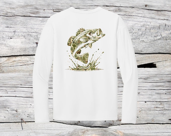 Long Sleeve Fishing Dry-Fit Moisture Wicking Cooling Camouflage Fishing shirt